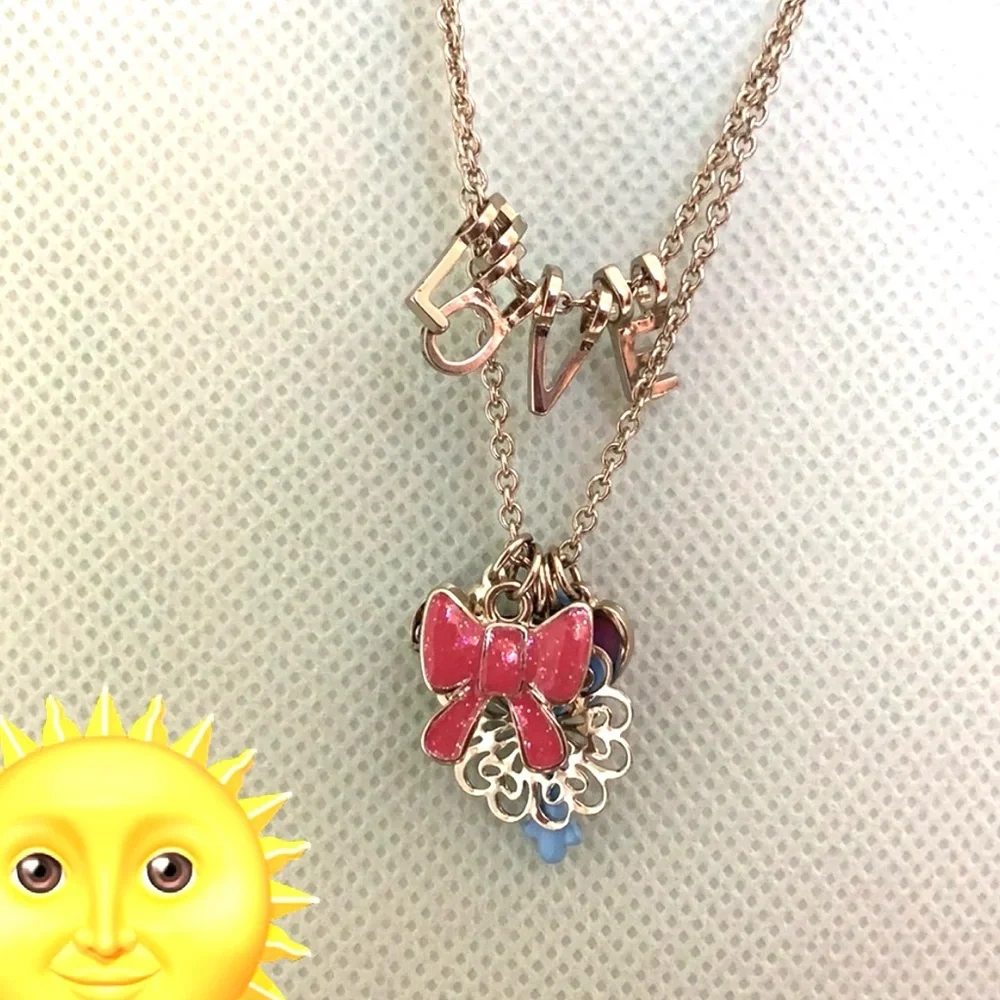 Double Layer Silver Fashion Necklace Personalize by Changing Words Kids Jewelry - Picture 1 of 5